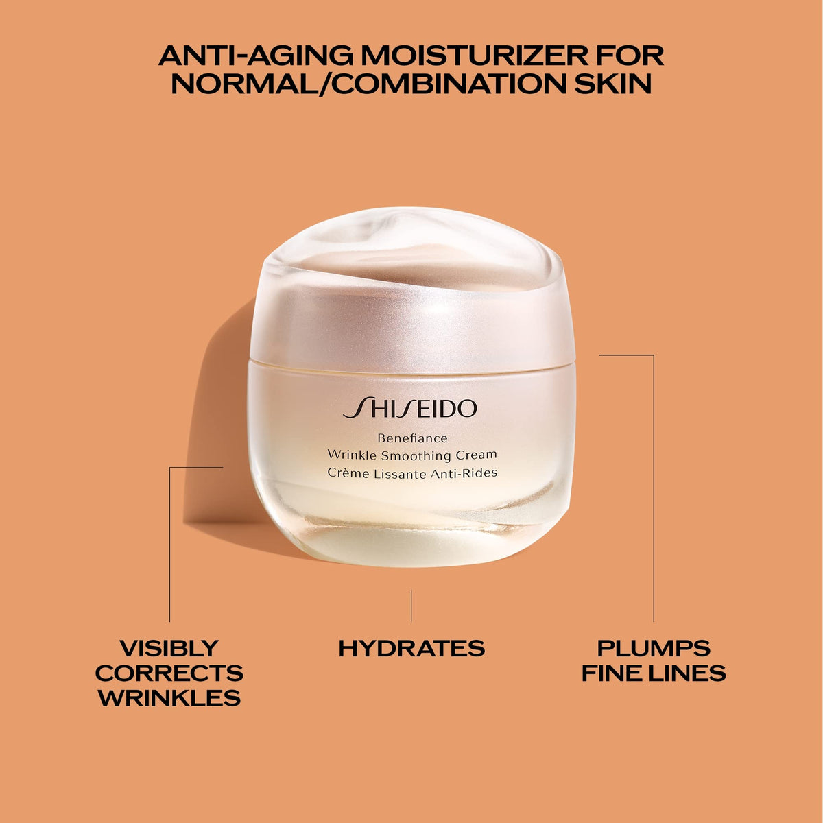 Shiseido Benefiance applied to neck illustrating lift-supporting application and improved elasticity