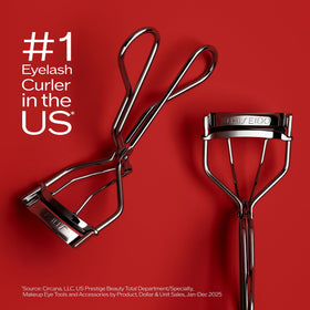 Shiseido curler close-up of silicone pad and clamp demonstrating gentle protection