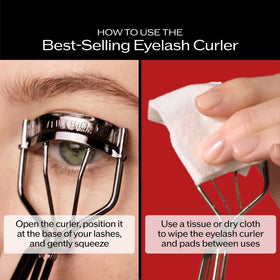 Close detail of Shiseido hinge and edge-free frame showing pinching prevention benefit
