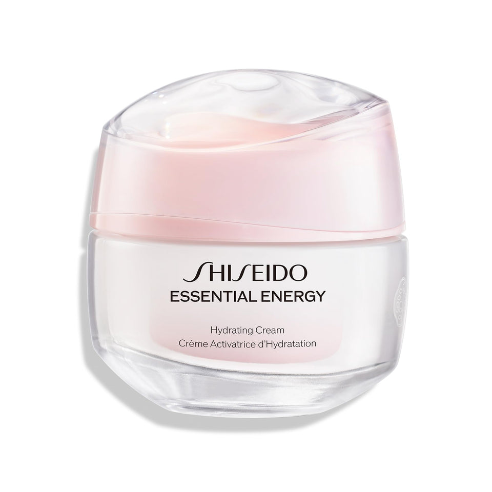 shiseido jar front view showing product branding and elegant packaging for shelf appeal