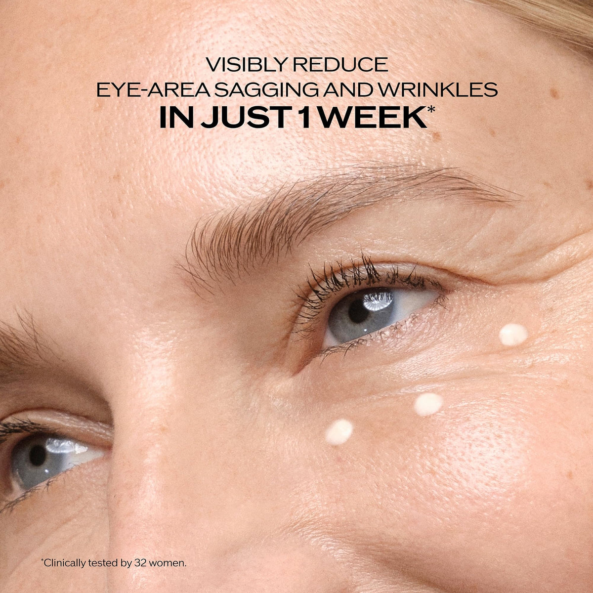 Shiseido eye cream with massage roller displayed open, highlights easy application benefit