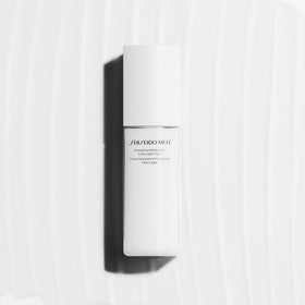 Shiseido Men ingredients label indicating TSUBAKI extract antioxidant benefit