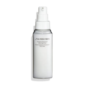 Shiseido Men close-up of extra-light fluid texture highlighting fast absorption
