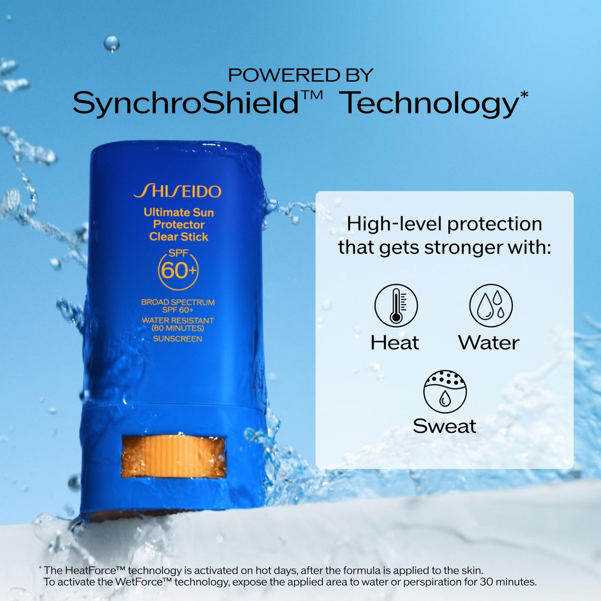 Shiseido stick inside travel kit lifestyle shot showing on-the-go protection