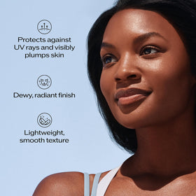 Shiseido sunscreen spread on hand illustrating smooth, non‑greasy finish