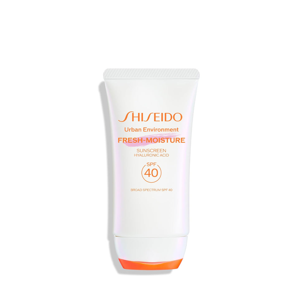 Shiseido front packaging showing SPF 40 protection and travel size benefit