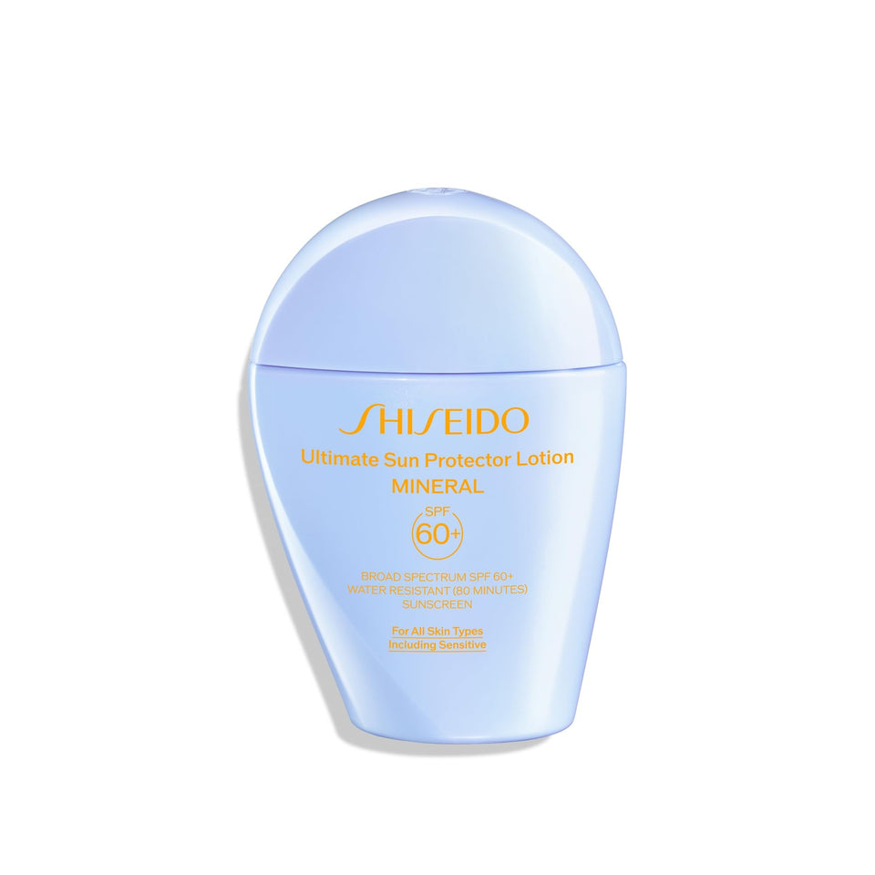 Shiseido front packaging showing SPF 60+ protection benefit