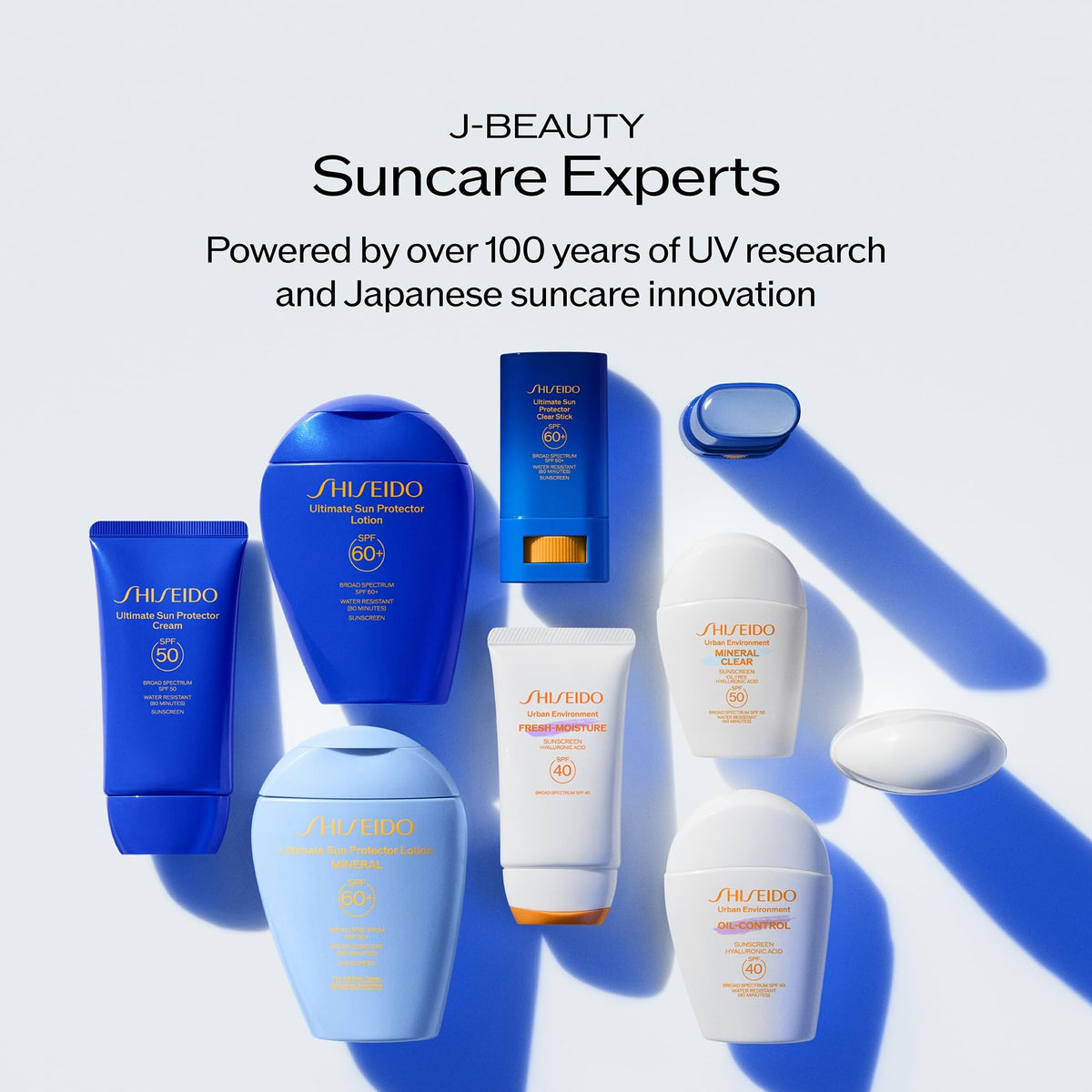 Shiseido next to credit card to show compact 50 mL travel-friendly size