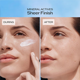 Shiseido lotion texture closeup showing sheer, lightweight finish