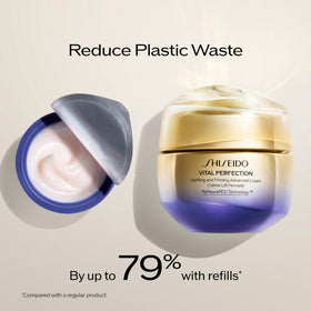 Shiseido sample before and after presentation showing visible texture improvement
