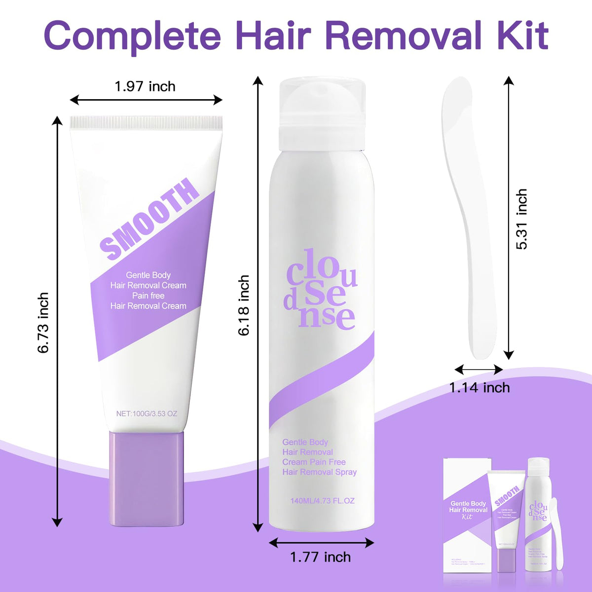 SHLLON travel kit in pouch for convenient on-the-go hair removal
