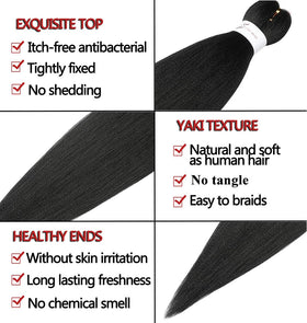 ShowCoco length detail displaying full 20-inch strands for long braids and styles