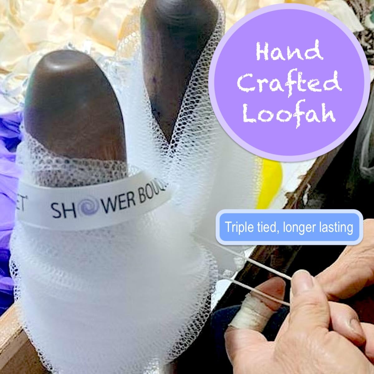 Shower Bouquet ergonomic handle close-up highlighting non-slip grip for comfortable control