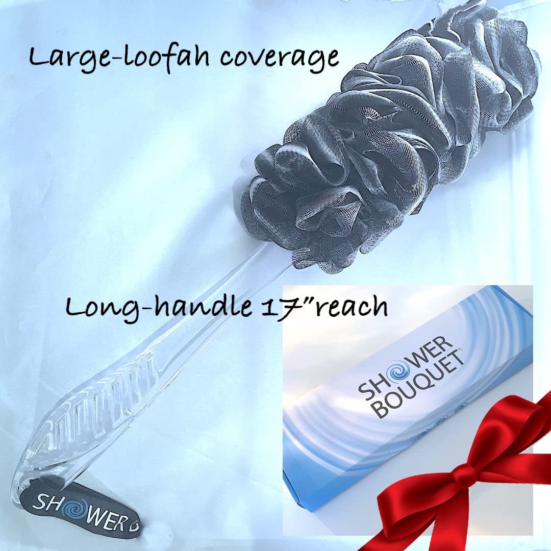 Shower Bouquet hanging storage loop on towel rail for quick drying and hygienic storage