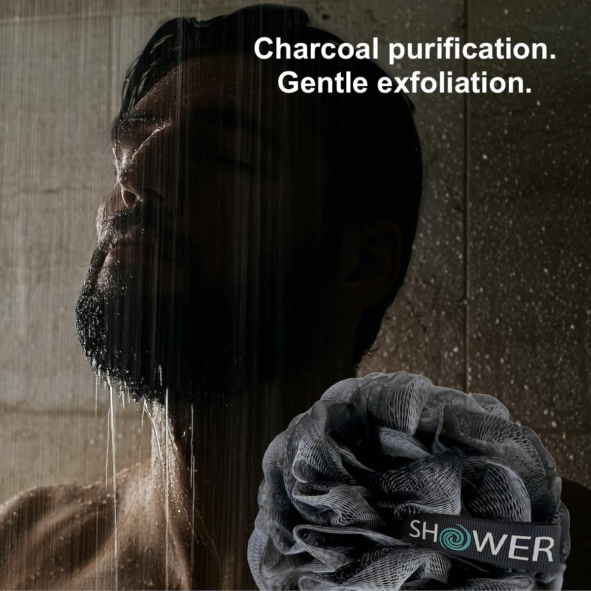 Shower Bouquet mesh texture close-up showing dense PE mesh for rich lather and gentle exfoliation