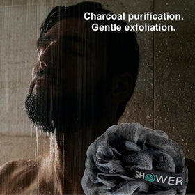Shower Bouquet mesh texture close-up showing dense PE mesh for rich lather and gentle exfoliation