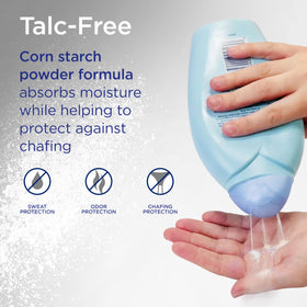 Shower To Shower in-use underarm application reducing sweat and odor