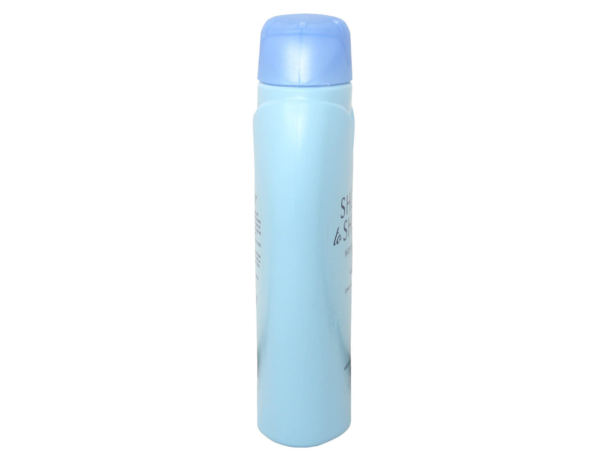 Shower To Shower label close-up highlighting talc-free corn starch formula