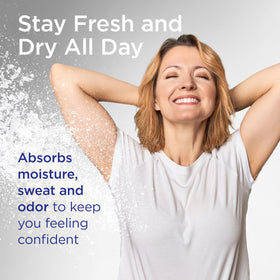 Shower To Shower open top showing fine corn starch texture for fast absorption