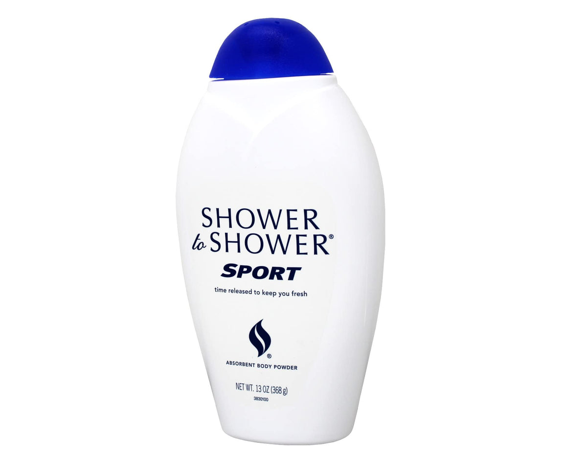 Shower To Shower bottle inside gym bag ready for post-workout freshness