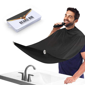 Showvigor front view of beard bib catching clippings for tidy grooming