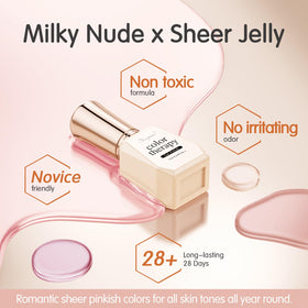 SHOYUM bottle label close-up highlighting shade name and low-odor formula benefit