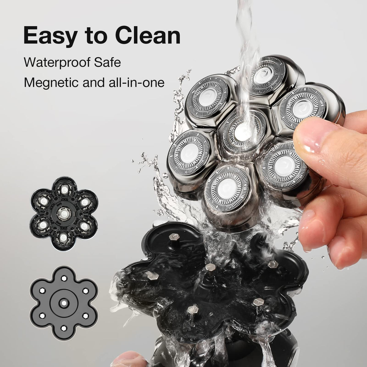 SHPAVVER wet shave with foam, washable head for convenient rinsing