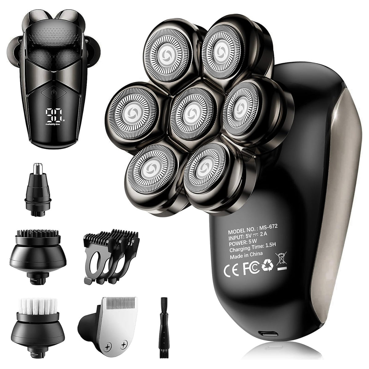 SHPAVVER front view of the ink black kit showing contents and benefits