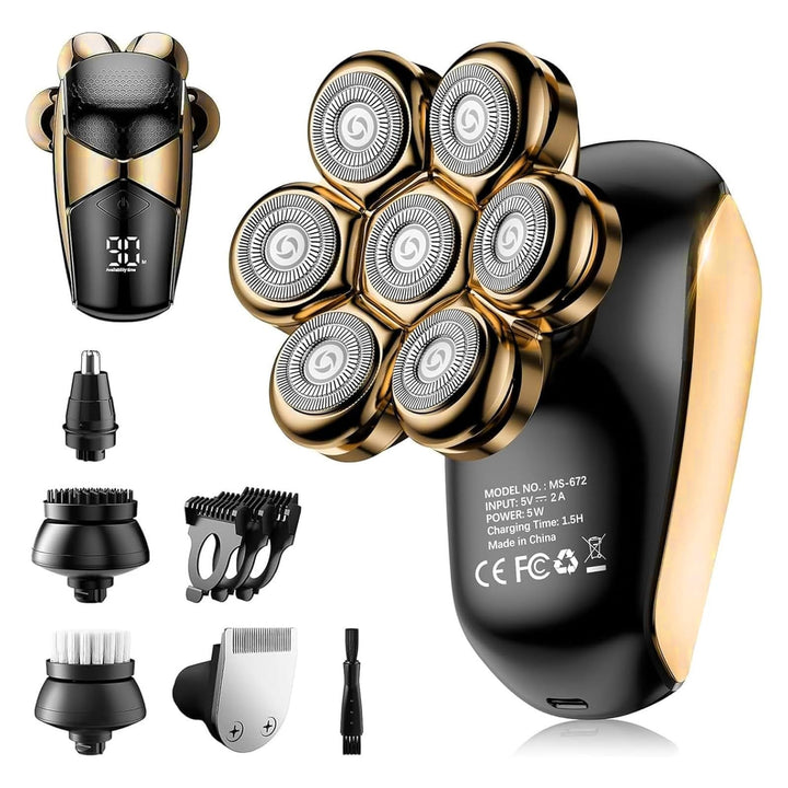 SHPAVVER front view ink gold showing ergonomic handle and power button for control