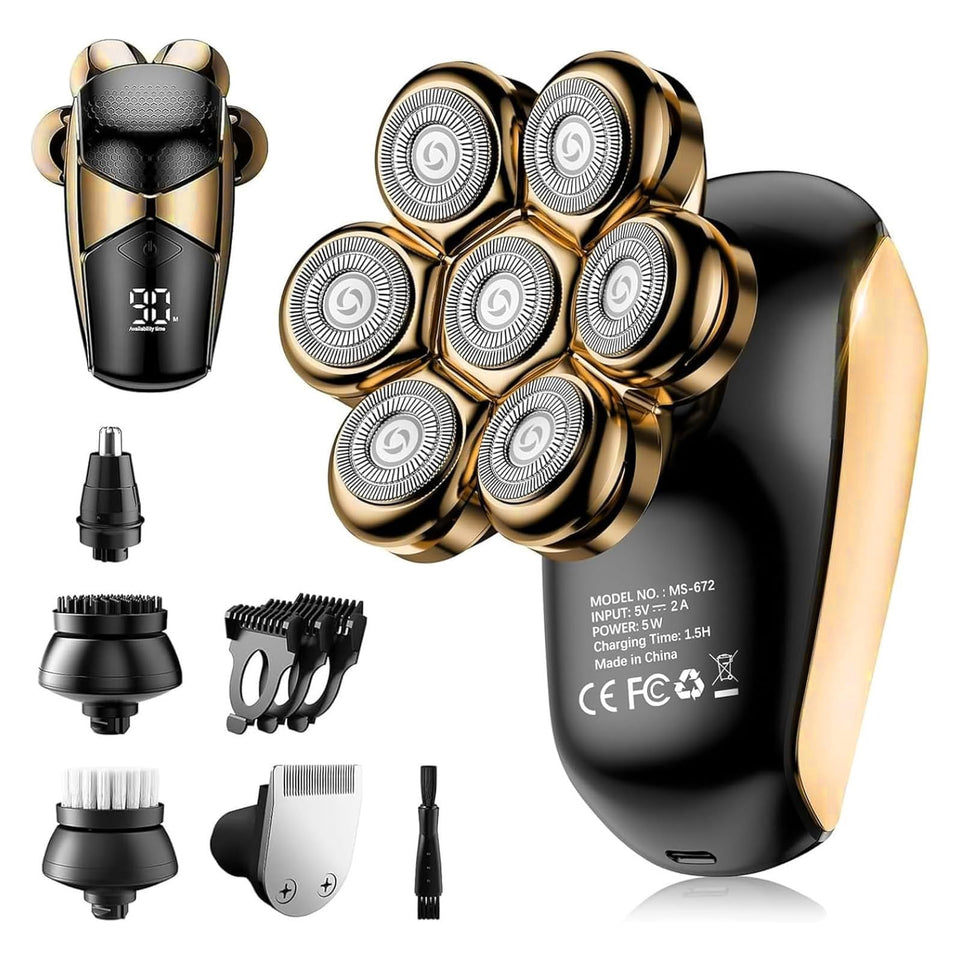 SHPAVVER front view ink gold showing ergonomic handle and power button for control