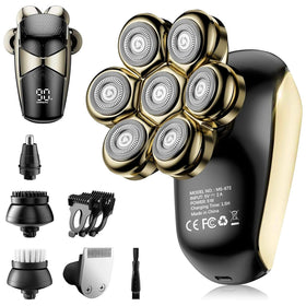 SHPAVVER front view of shaver showing ergonomic design and quick shave benefit