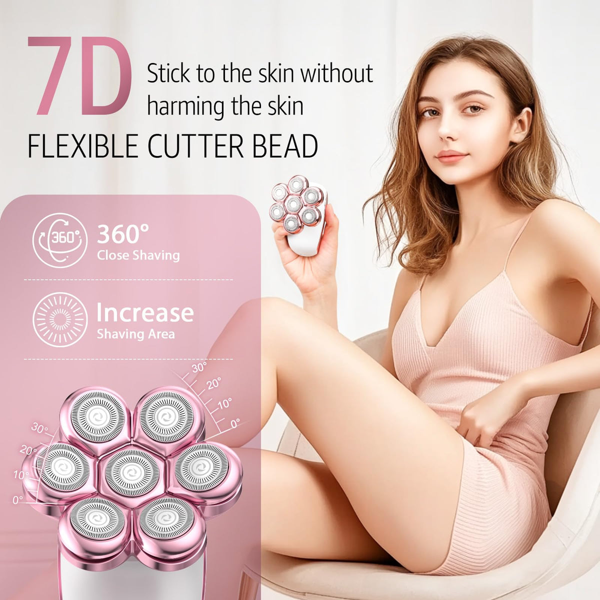 SHPAVVER blade and foil texture detail highlighting gentle cutting for sensitive skin