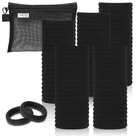 Shrandi front packaging showing 100 black seamless hair ties and value