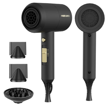 SHRATE front view of compact dryer showing controls and sleek design benefit portability