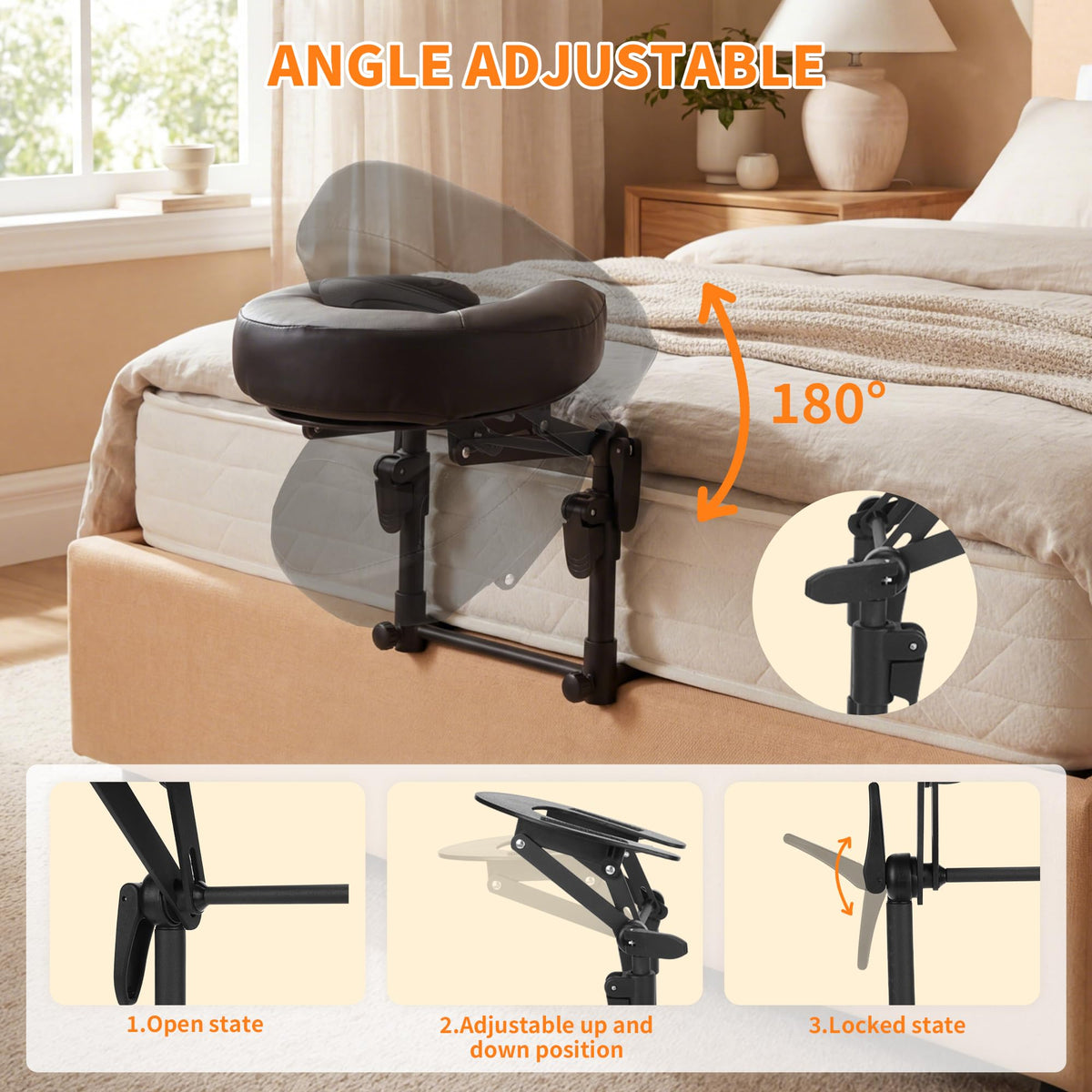 ShtNeeg metal bracket sliding under mattress for secure anchoring