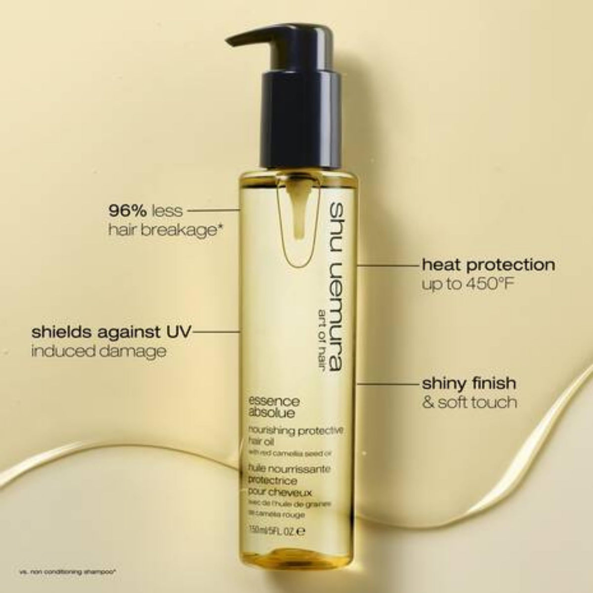 shu uemura pump dispensing lightweight oil texture for fast absorption and shine