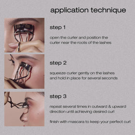 shu uemura before and after lashes demonstrating visible lifted curl