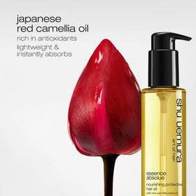 shu uemura bottle beside ruler showing 1.69 fl oz travel-friendly size