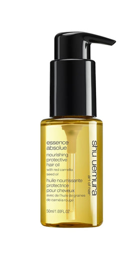 shu uemura front packaging showcasing lightweight nourishing oil benefit