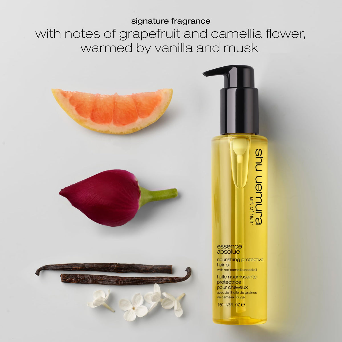 shu uemura red camellia oil ingredient image emphasizing hydration benefit