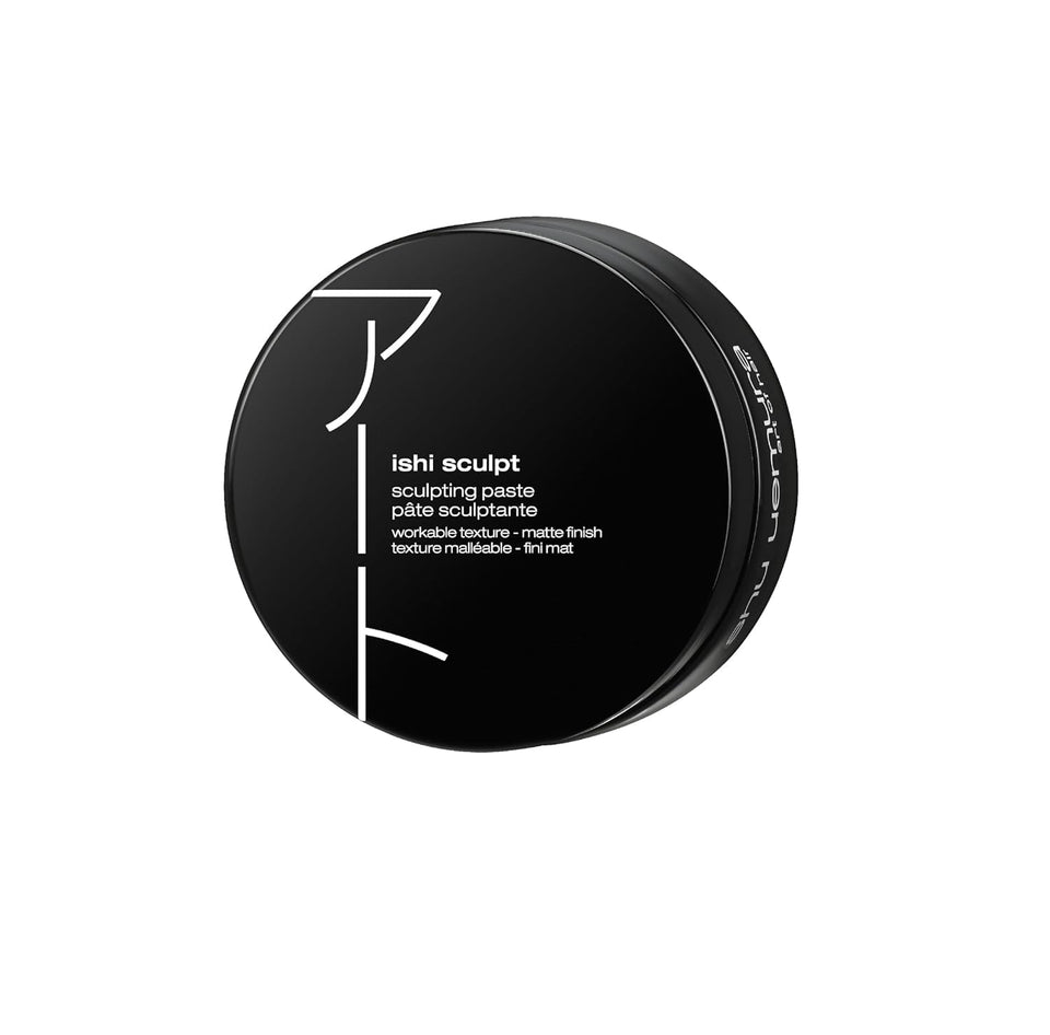 shu uemura art of hair front jar showing label and size, professional styling benefit