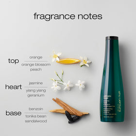 shu uemura art of hair in-shower use showing cleansing action and improved manageability