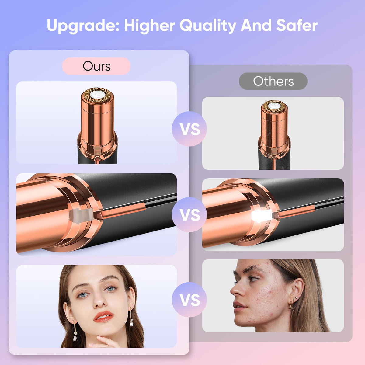 shuangtong trimmer held in hand to show compact size for travel convenience