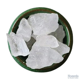 Shudh Online close-up texture of alum crystal showing solid, pure surface