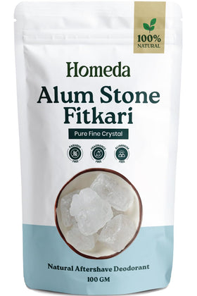 Shudh Online alum stone front packaging showing product and weight benefits