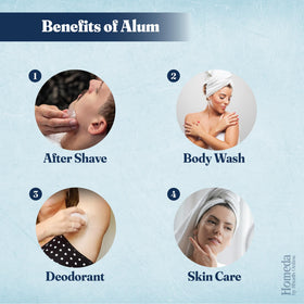 Shudh Online alum stone used externally on intimate area for gentle cleansing