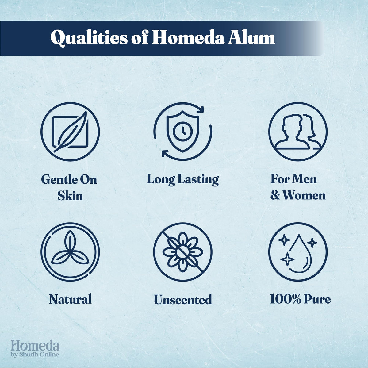 Shudh Online alum stone gliding across underarm for odor control benefit