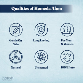 Shudh Online alum stone gliding across underarm for odor control benefit