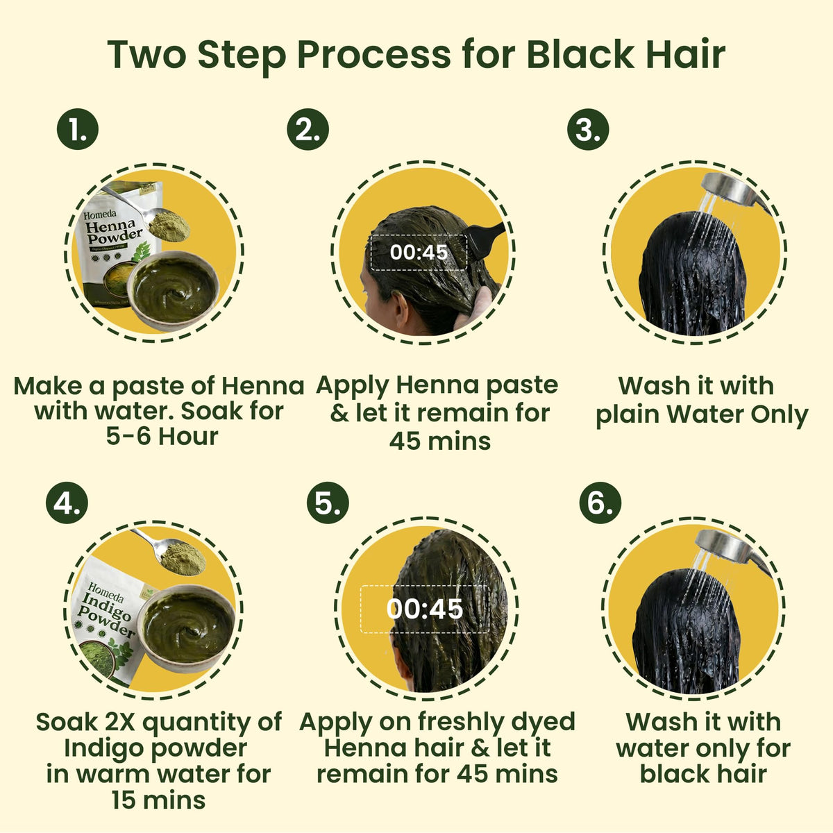 Shudh Online before and after shot highlighting natural-looking darker hair tone