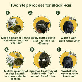 Shudh Online before and after shot highlighting natural-looking darker hair tone